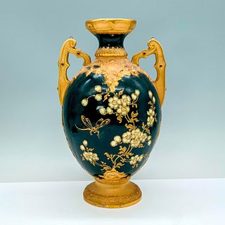 EW Turn Wein Green and Gold Floral Vase