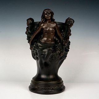 Art Nouveau Style Footed Vase, Three Nudes