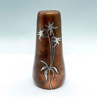 Vintage Heintz Art Metal Stirling on Bronze Vase