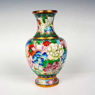 Chinese Cloisonne Copper Floral Vase