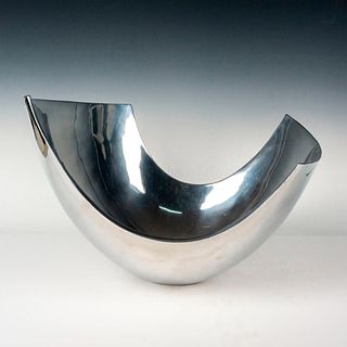 Michael Lax Large Mid Century Modern Polished Aluminum Bowl