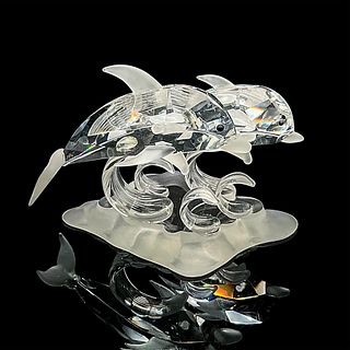 Asfour Diamond Crystal Figurine, Dolphins