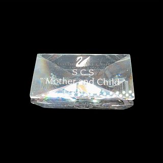 Swarovski Silver Crystal Title Plaque, Mother and Child