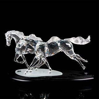 Swarovski Silver Crystal Figurine, Wild Horses