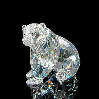 Swarovski Silver Crystal Figurine, Grizzly Bear
