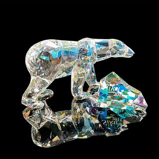2pc Swarovski Crystal Figurine Siku Polar Bear with Plaque