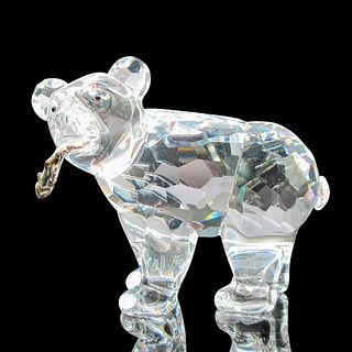 Swarovski Crystal Figurine, Grizzly Bear Cub with Salmon