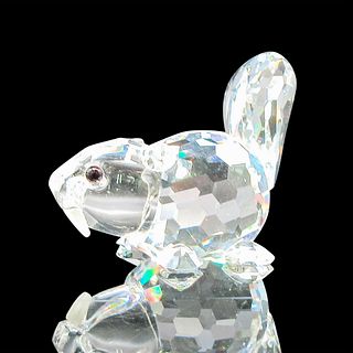 Swarovski Silver Crystal Figurine, Lying Baby Beaver