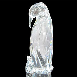 Swarovski Silver Crystal Figurine, Mother and Baby Penguin