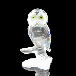 Swarovski Crystal Figurine, Owl on Branch