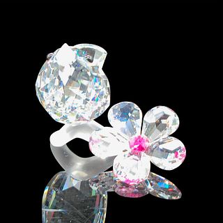 Swarovski Crystal Figurine, Baby Bird with Flower
