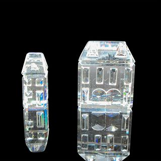 Swarovski Silver Crystal Figurines, Houses III and IV