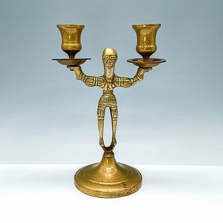 Brass Russian Shabbat Double Candle Holder