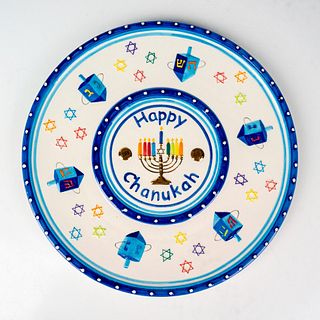 The Jacob Rosenthal Menorah Plate, Happy Chanukah