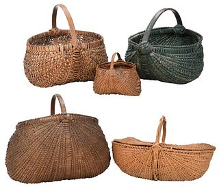 Group of Five Buttocks Baskets