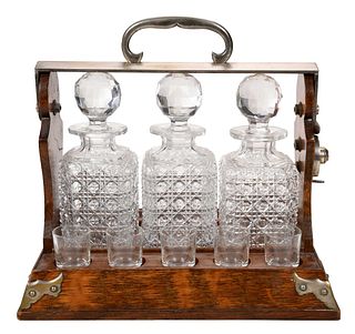 Betjemann's Patent Tantalus with Decanters and Glasses