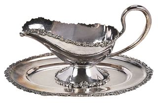 Japanese Sterling Gravy Boat and Underplate