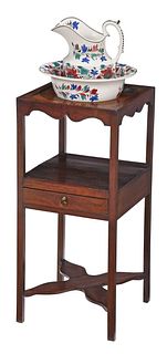 American Chippendale Figured Mahogany Basin Stand