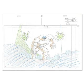 Marvel Comics, "Hulk" Original Production Drawing on Animation Paper, with Letter of Authenticity