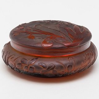 Galle Cameo Circular Box and Cover