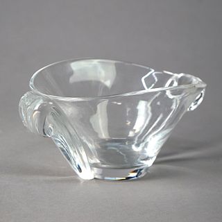 Mid-Century Modern Steuben Crystal Double Handled Glass Bowl C1950