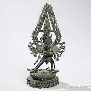 Bronze Figure of Chakrasamvara with His Consort 青銅勝樂金剛造像