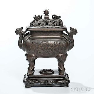 Bronze Covered Censer 銅質香爐