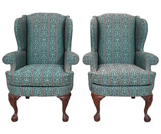 PAIR OF QUEEN ANNE STYLE CHAIRS