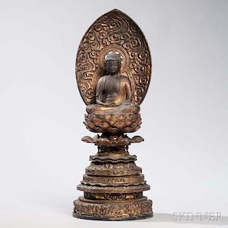 Wood Statue of Amitabha Buddha阿彌陀佛木雕造像