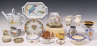 (20) HENRIOT, HB & OTHER QUIMPER FAIENCE ITEMS