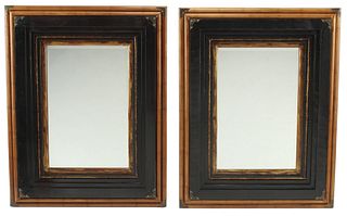 (2) PORTUGUESE STYLE FAUX BAMBOO FRAMED MIRRORS