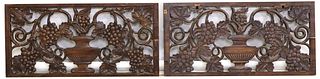 (2) ARCHITECTURAL CARVED & PIERCED WOOD PANELS