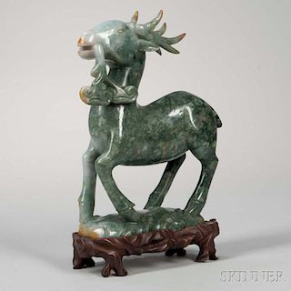 Jade Carving of a Goat 玉雕山羊
