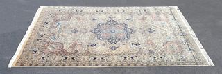 SIGNED HAND-TIED AGRA RUG, INDIA, 18'1" X 13'2"