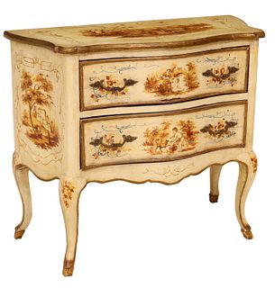 ITALIAN PAINT DECORATED COMMODE