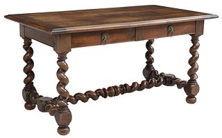 FRENCH LOUIS XIII STYLE WALNUT WRITING TABLE