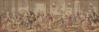ROCOCO STYLE MACHINE-WOVEN JACQUARD TAPESTRY