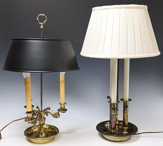 (2) EMPIRE STYLE GILT METAL TABLE LAMPS