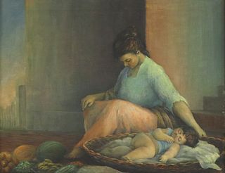 LUIS CORANZOS (20TH C.) MOTHER & CHILD