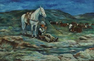 LOUISE CLEMENTS (20TH C.) WESTERN PAINTING