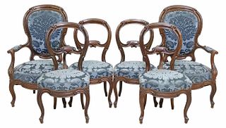 (6) FRENCH SALON FAUTEUILS & SIDE CHAIRS, 19TH C.