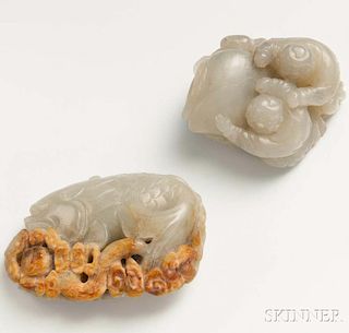 Two Jade Carvings 玉飾兩件