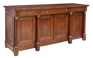 FRENCH EMPIRE STYLE WALNUT SIDEBOARD