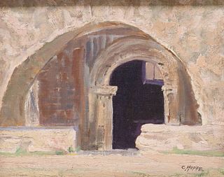 CARL HOPPE (TX, 1897-1981) PAINTING ARCHWAY