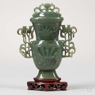 Jade Covered Vase  玉雕花瓶