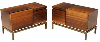 (2) MID-CENTURY MODERN ROSEWOOD LOW CABINETS