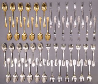 (49) FRENCH CASED SILVERPLATE & OTHER FLATWARE