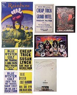 (9) 1975-2018 ROCK CONCERT & ARTWORK POSTERS
