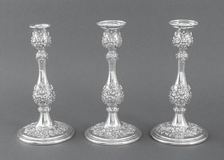 S. Kirk & Sons Sterling Silver Candle Sticks, 3