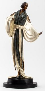 Erte "Belle de Nuit" Patinated Bronze Figure, 1987